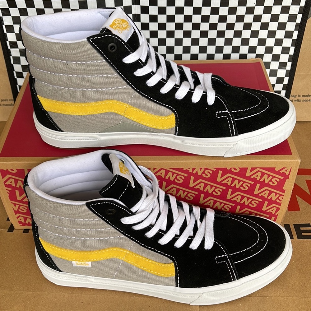 Vans BMX Sk8-Hi Black/Grey/Gold Women’s sneakers - Picture 3 of 16